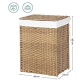 Songmics Košara za perilo Ratan 90L naravna, LCB51NL | Shoptok.si