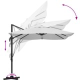 vidaXL Kantilever Suncobran Bež Poliester, Aluminij Velik Sklopiv | shoptok.hr