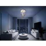  LED kristalno plafonsko svetlo NAURU LED/30W/230V prečnik 40 cm hrom/crna + daljinski upravljač | Eponuda.com