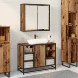 vidaXL Kupaonski ormar s ogledalom Staro drvo 65 x 20 x 60 cm Cijene