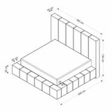 Hanah home Bračni krevet Alin 160 x 200 White