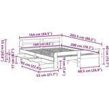  Okvir kreveta bez madraca bijeli 160x200 cm od masivne borovine | shoptok.hr