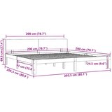  Okvir za krevet od masivne borovine 200 x 200 cm | shoptok.hr