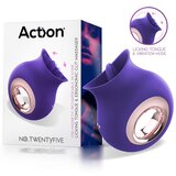 Action No. TwentyFive Licking Tongue Ergonomic Clitoris Massager Purple Cene