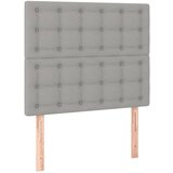 Maison Chic Posteljno vzglavje - Vzglavna omarica 2 kosa svetlo sivo 80x5x78/88 cm blago, (22077058) Cene