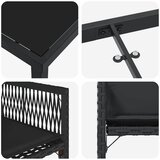  Vrtni set za objed 9 kom. Crna poliratan | shoptok.hr