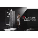ELITE EDITION Tuš sistem BSE1603 s termostatsko baterijo, 25-centimetrsko okroglo nadglavno prho in mat črno izvedbo — Črna | Shoptok.si