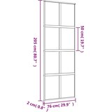  Klizna vrata zlatna 76x205 cm prozirno staklo ESG i aluminij | shoptok.hr