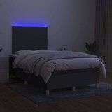  Box spring s madracem LED tamnosivi 120 x 200 cm tkanina | shoptok.hr