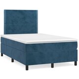 The Living Store Box spring postelja z vzmetnico temno modra 120x200 cm žamet - Box Spring Postelja, (21492985) | Shoptok.si
