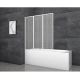 Aurlane zložljiva stena za kopalno kad white cloud 120 cm x 130 cm bela 3-krilna Cene