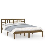  Posteljni okvir medeno rjav iz trdnega lesa 200x200 cm, (20707535) | Shoptok.si