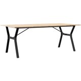  Blagovaonski stol Y-oblika 200x100x75 cm od borovine i čelik | shoptok.hr