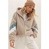 Trend Alaçatı Stili Sweatshirt - Beige - Oversize Cene