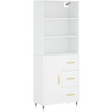 Maison Chic Visoka omara - Komoda - Predalnik bela 69,5x34x180 cm inženirski les, (21718673) Cene