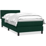 Box Spring krevet s madracem tamnozeleni 80x220 cm baršun | shoptok.hr