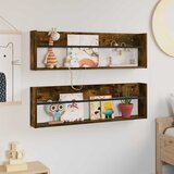 Polica za časopise Zidne 2 pcs Dimljeni hrast 100 x 12 x 30 cm | shoptok.hr