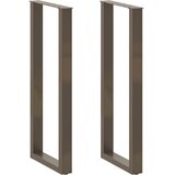  Noge za barski stol U-oblik 2 kom Prirodni čelik 40 x (110-111) cm Čelik | shoptok.hr