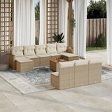 vidaXL 11-dijelni set vrtnih sofa od poliratana s jastucima bež | shoptok.hr