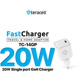 Teracell kućni punjač evolution TC-14GP, gan, pd 3.0, 20W beli ce