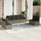 Maison Chic Seti vrtnega pohištva - Vrtna garnitura - Vrtni pohištvo set 8-delna z blazinami siv poli ratan, (21798130) | Shoptok.si