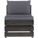 The Living Store Modularna srednja sofa s jastucima od sivo impregniranog drva | shoptok.hr