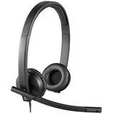 Logitech H570E stereo črne z mikrofonom slušalke | Shoptok.si