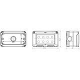 GEWISS system, nadgradna kutija 4M, IP55, siva | Eponuda.com