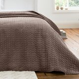 Bianca Temno rjavo pre&amp;scaron;ito pregrinjalo 240x260 cm Attica Velvet &amp;ndash; Slike