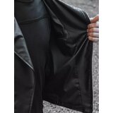 DStreet Black men's leather jacket TX4081 | Shoptok.si