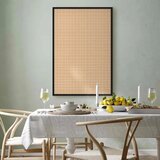  Slika - Waving Lines - Creamy Grid on a Noisy Pastel Background 80x120 U crnom drvenom okviru | shoptok.hr