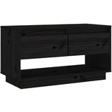 Furnova TV omarica črna 74x34x40 cm trdna borovina, (21924487) | Shoptok.si