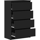  Komoda crna 60 x 35 x 98,5 cm od konstruiranog drva | shoptok.hr