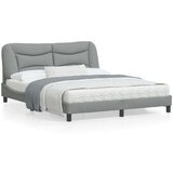  Okvir kreveta s LED svjetlima svjetlosivi 160x200 cm od tkanine | shoptok.hr