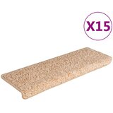  Prostirke za stepenice 15 kom 65x21x4 cm zlatne pravokutne rubove | shoptok.hr