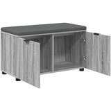  Klupa za hodnik s jastukom Siva Sonoma 80 x 38 x 46 cm | shoptok.hr