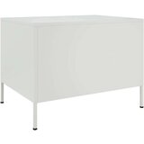 vidaXL Klubska mizica bela 68x50x50,5 cm valjano jeklo | Shoptok.si