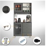 Hanah home Višenamjenska komoda Grano 96, 96 x 187 x 40 cm, Antracit | Eponuda.ba