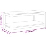  Kava Stol Prirodna 100 x 50 x 40 cm Čvrsto teak drvo | shoptok.hr