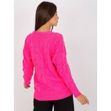 RUE PARIS Sweater-LC-SW-8035.06X-fluo pink | Shoptok.si