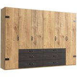 MID.YOU omara s klasičnimi vrati, barve grafita, barve hrasta | Shoptok.si