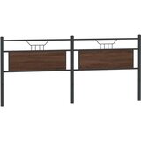  Posteljno vzglavje rjavi hrast 193 cm inženirski les in jeklo, (21829032) | Shoptok.si