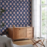  Tapeta - Sunny Patterns - Repeating sun motif on a navy background. 50x1000 Premium | shoptok.hr