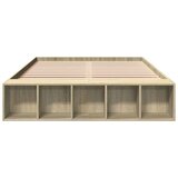 vidaXL Posteljni okvir sonoma hrast 120x200 cm inženirski les | Shoptok.si