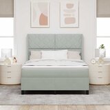  Krevet s opruga kutije Svijetlo siva 160 x 200 cm Baršun | shoptok.hr