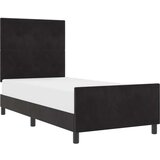  Krevet s okvirom Crni 100x200 cm Baršun | shoptok.hr