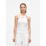 Karl Lagerfeld jeans Top temno zelena / bela | Shoptok.si