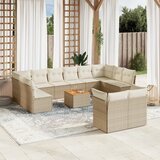 vidaXL 13-dijelni set vrtnih sofa s jastucima poliratan Bež | shoptok.hr