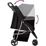  Sklopiva kolica za pse crna 80 x 46 x 98 cm od tkanine oxford | shoptok.hr