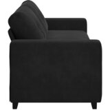  Trosjed Kauč Crni 220x78x80 cm Baršun | Shoptok.si